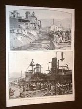 Marina militare nel 1907 Resti della corazzata di Francia Jena dopo l'esplosione