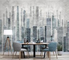 3D Grey City ZHUB5167 Wallpaper Wall Mural Removable Self-adhesive Ann
