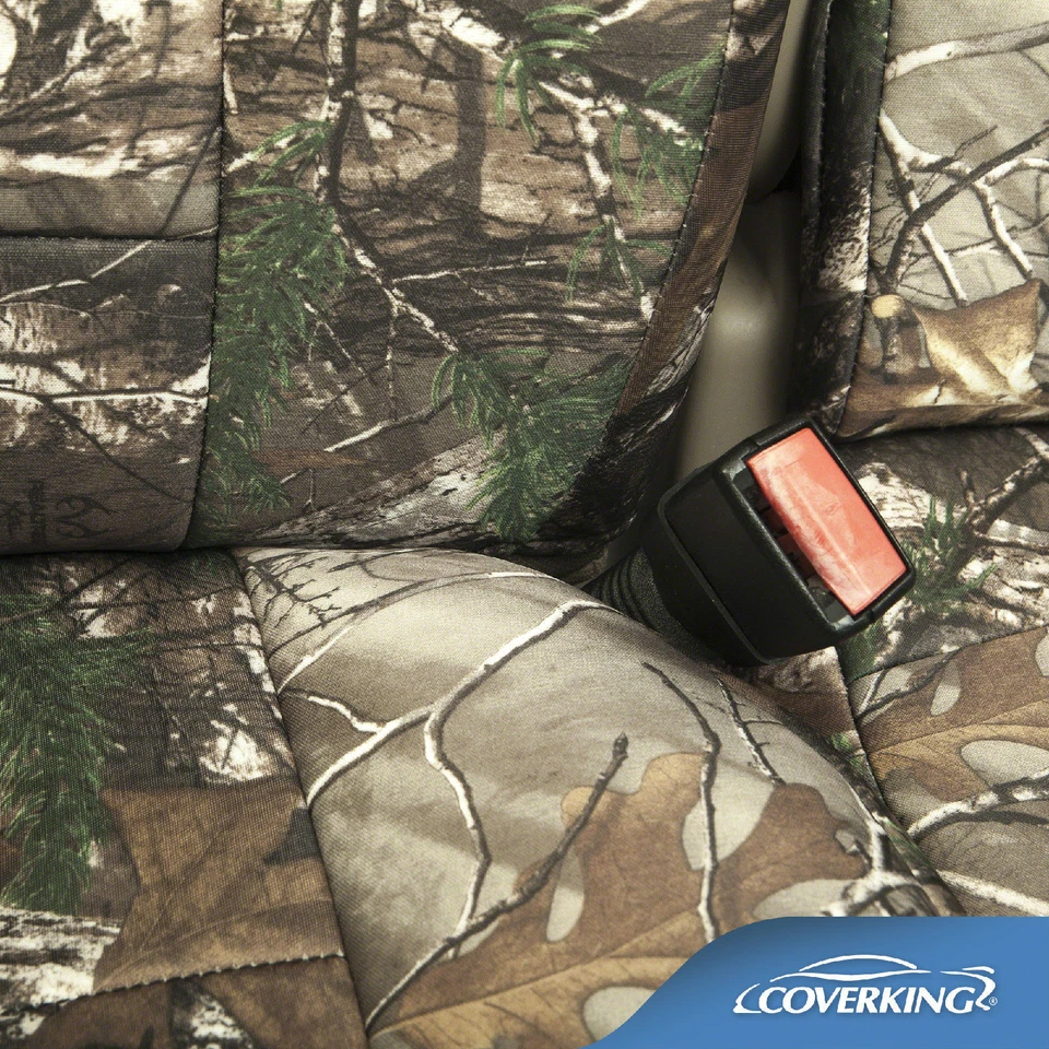 Fundas de asiento delanteras Coverking Neosupreme Realtree Xtra camufladas para Toyota Tundra Foto 4 de 4