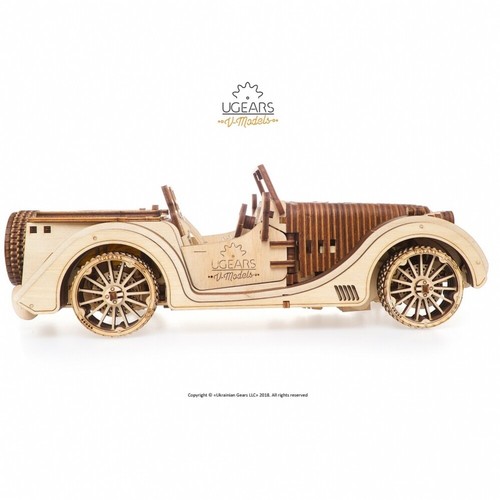 Roadster UGEARS Wooden 3D Mechanical Gear Model Kit Roadster VM-01 UTG0037 - 第 6/11 張圖片