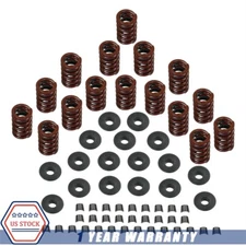 Engine Valve Springs Kit For Chevrolet SBC 327 350 400 W/ Steel Retainers Locks