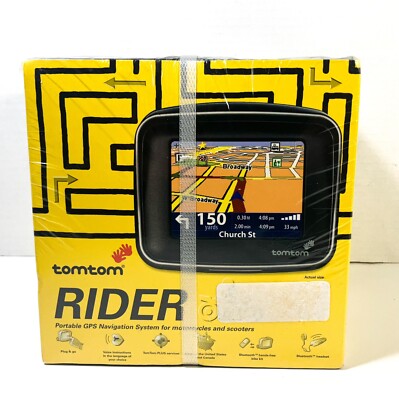 TomTom RIDER 1 Motorcycle Bike GPS Navigator Set 1st Ed. NEW SEALED Box!