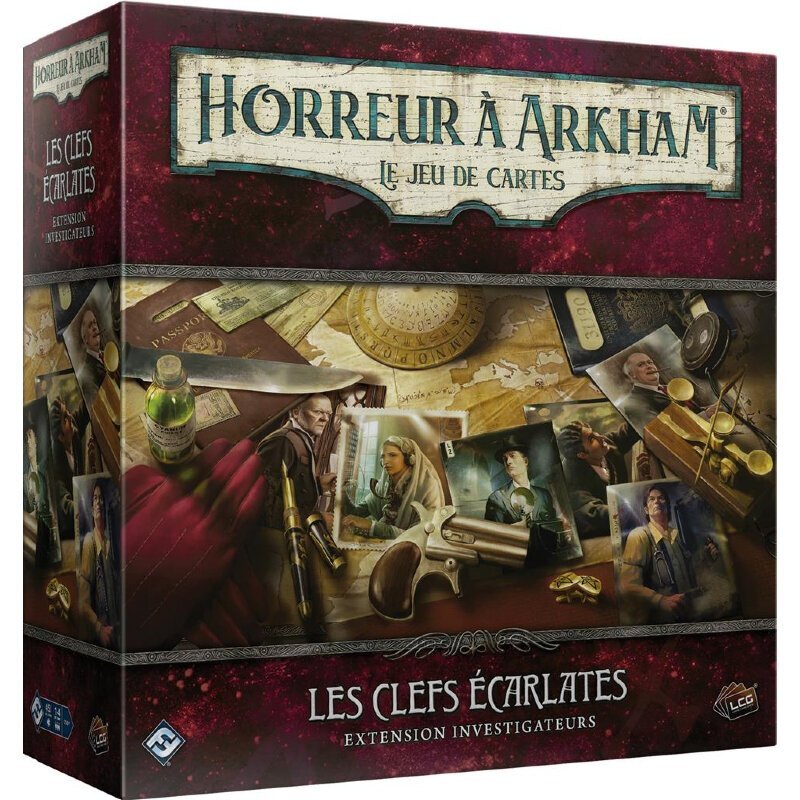 Horreur à Arkham JCE Les Clefs Écarlates Édition Investigateurs Boîte de Rangement Rigide