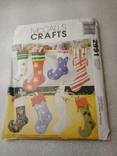 MCCALLS Christmas Stocking 2991 Whimsy Elf Holiday CRAFTS Sewing Pattern Uncut