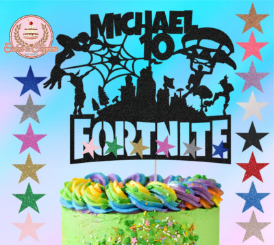 Gaming Chapter3 Glitzer/Spiegel Kuchen Topper personalisierte Geburtstagsdekoration ps4