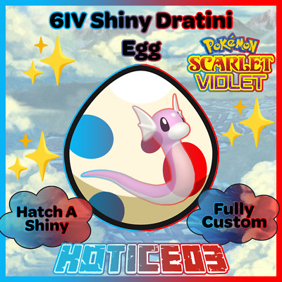 Dratini   SHINY 6IV EGG   Pokemon Scarlet & Violet   TEAL MASK DLC  
