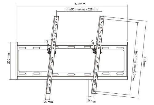 SOPORTE DE MONTAJE EN PARED SLIM LCD LED PLASMA TV PLANO 40 42 43 46 47 48 50 55 60 65 70 Foto 4 de 4