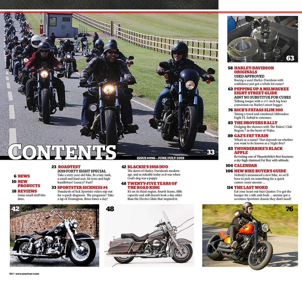 American-V Magazine Issue 96 June/July '19 UK Harley-Davidson Indian Motorcycles - Image 2 of 4
