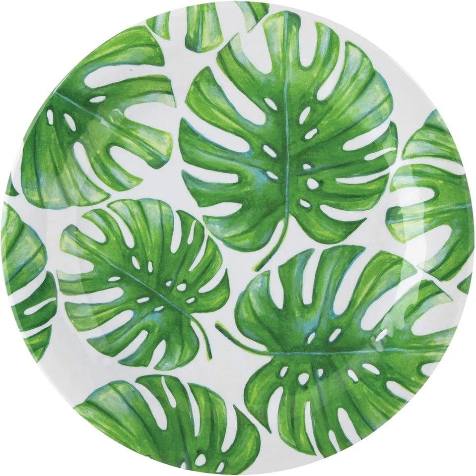 Juego de vajilla de melamina diseño Monstera de 12 piezas, servicio para 4 Foto 4 de 4