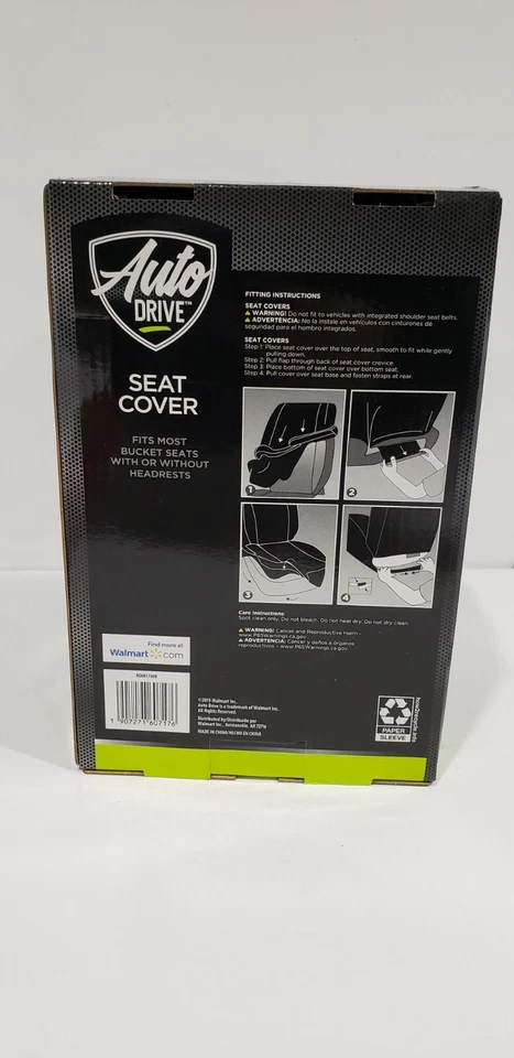 Cubierta de asiento de coche AutoDrive se adapta a la mayoría de los vehículos negro y gris  Foto 3 de 3