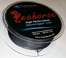 Downrigger Braided Line Black 200 lb 300ft PENN CANNON SEAHORSE by TROLL-MASTER