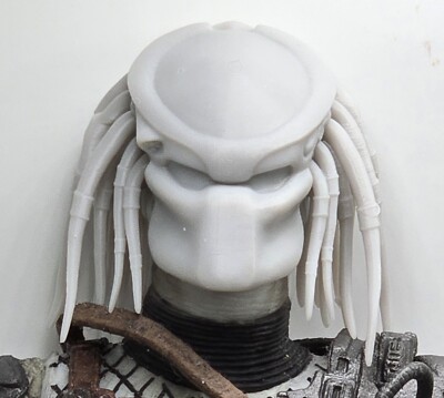 3d Printed PREDATOR MASKED YAUTJA HEAD 6'' 1:12 GI Joe Classified/Marvel Legend