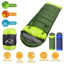 Schlafsack 4 Jahreszeiten Camping Mumienschla...