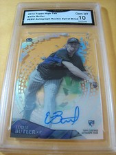 EDDIE BUTLER ROCKIES 2014 TOPPS HIGH-TEK SPRIAL BRICK AUTO RC # EBU GRADED 10