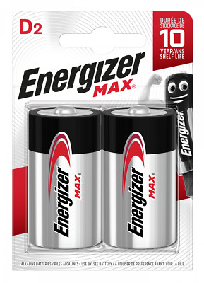 2x Energizer Max Alkaline Batterie D-Mono MN1300 LR20 1 x 2er Blister