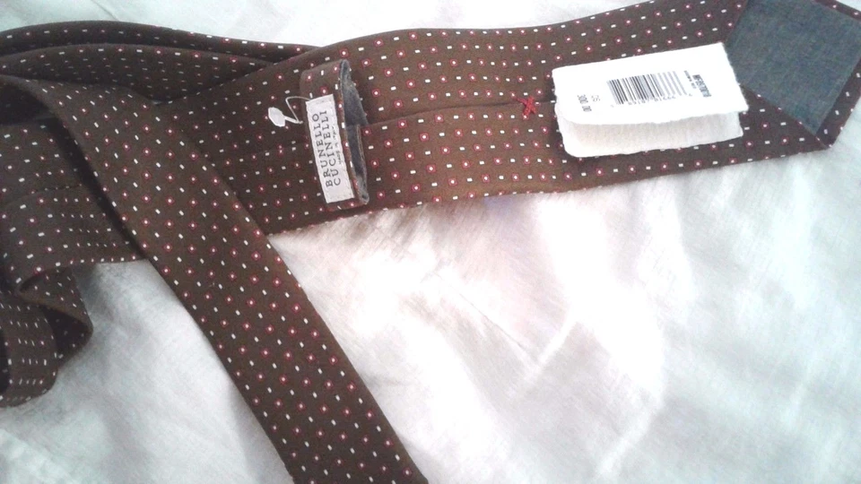  Corbata BRUNELLO CUCINELLI seda/algodón - HECHA EN ITALIA Foto 4 de 4