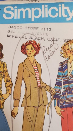 VTG Simplicity Jacket & Pants Sewing Pattern 7137 Retro 1975 Uncut Pattern - Picture 2 of 7