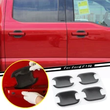 For 2021-2023 Ford F150 F-150 ABS Carbon Fiber Door Handle Bowl Cover Trim Decor
