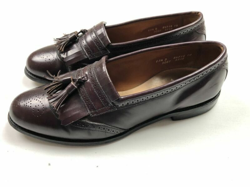 Allen Edmonds Bridgeton Mens Burgundy Kiltie Loafers Shoes  display picture 3