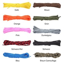 5m Paracord 550 Abspannseil 4 mm Leine Schnürsenkel Fallschirm Schnur Nylonleine