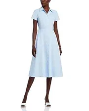 THEORY Midi Shirt Dress In Skylight light blue Size 10 $445 New with tags