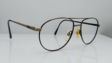Vintage Stetson 124 Zyloware 075 Brown Gold Pilot Sunglasses FRAMES ONLY