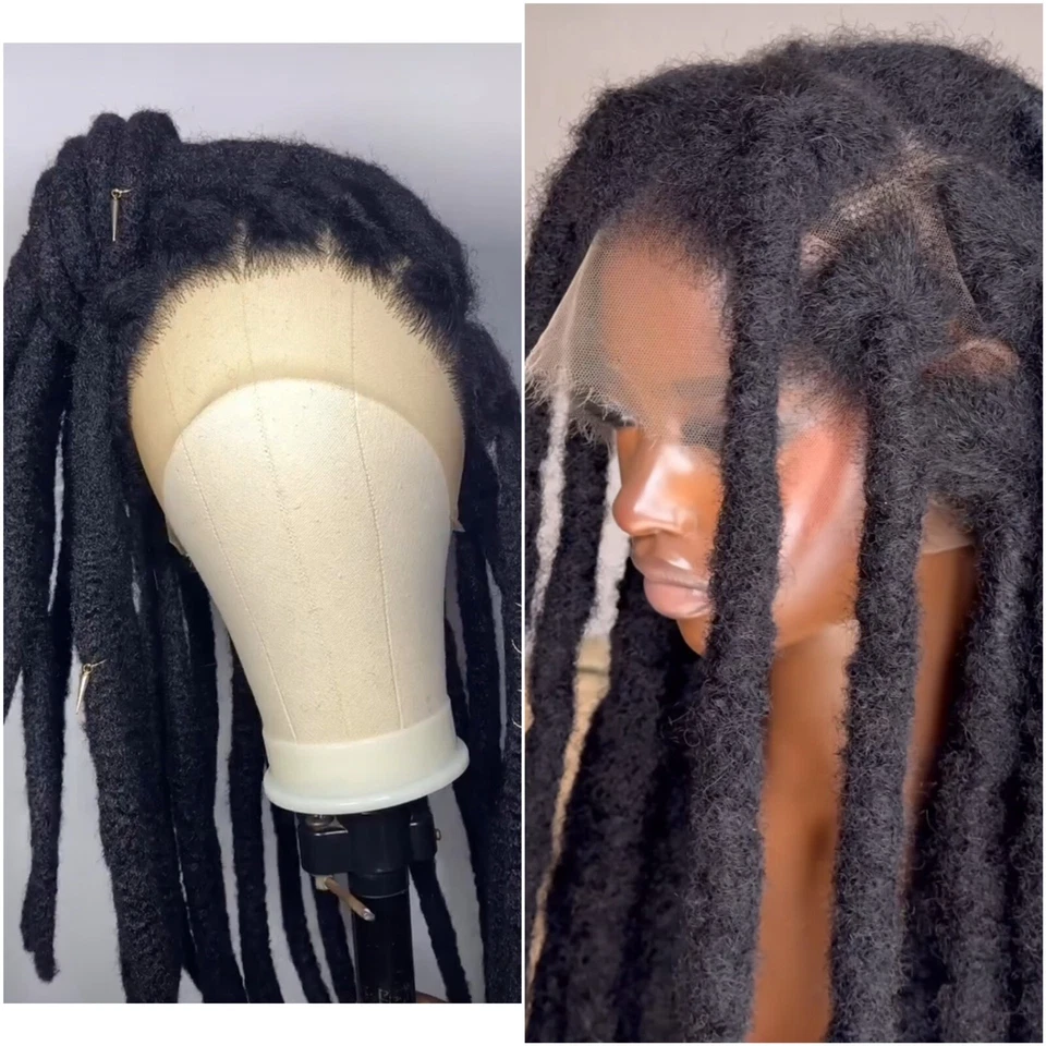 Специальный полный кружевной парик Rasta dreadloc, смесь человеческих волос выберите свой цвет/длину - Изображение 4 из 4