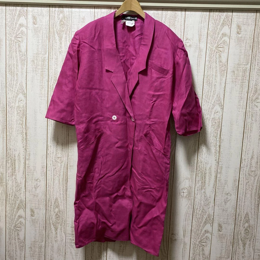 Abito FENDI vintage rosa pezzo unico con bottoni incisi taglia M