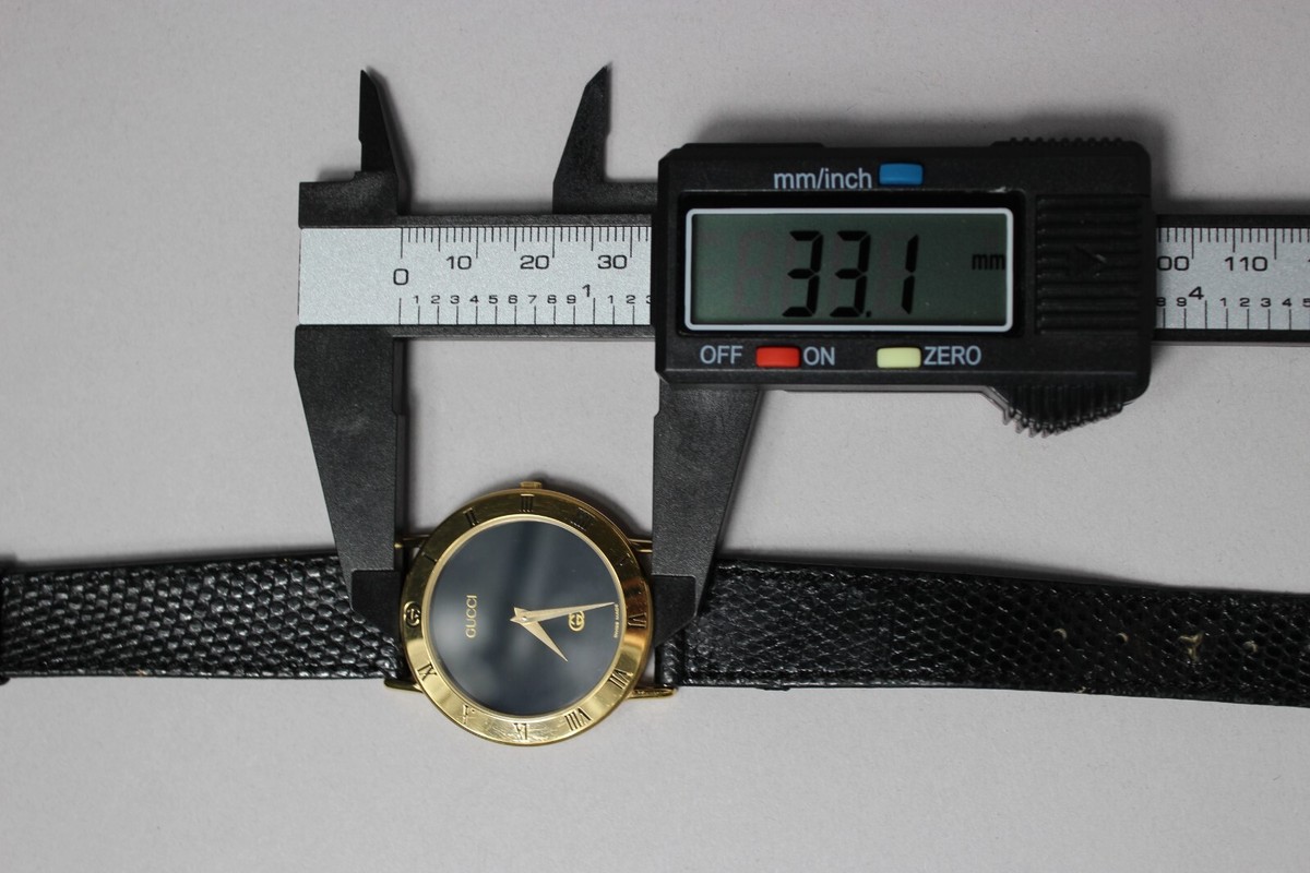 【稼働品】GUCCI 3000M ヴィンテージ腕時計 グッチ ローマン Near MINT] GUCCI 3000M & 3000L set Gold Black Dial Roman