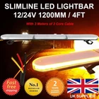 Amber Beacon Light Bar LED Strobe Recovery Warning 120cm 1200mm 1.2m 48" 12V 24V