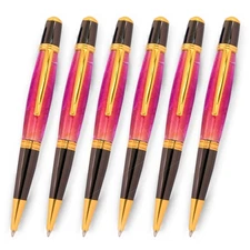 Viceroy Pen Kit, Gold and Gun Metal Finish, 6 Pack, Legacy Woodturning