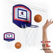 Champion 360 Mini Basketball Hoop Set Red/White/Blue , Over-The-Door 10.5" x