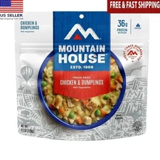 Freeze-Dried Chicken Dumplings Camping Meal 2-Serving Quick Prep Portable New