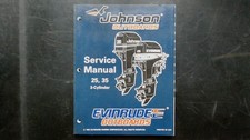 Johnson Evinrude 25 35 3 cilindri fuoribordo manuale di servizio 1986 riparazione officina OEM