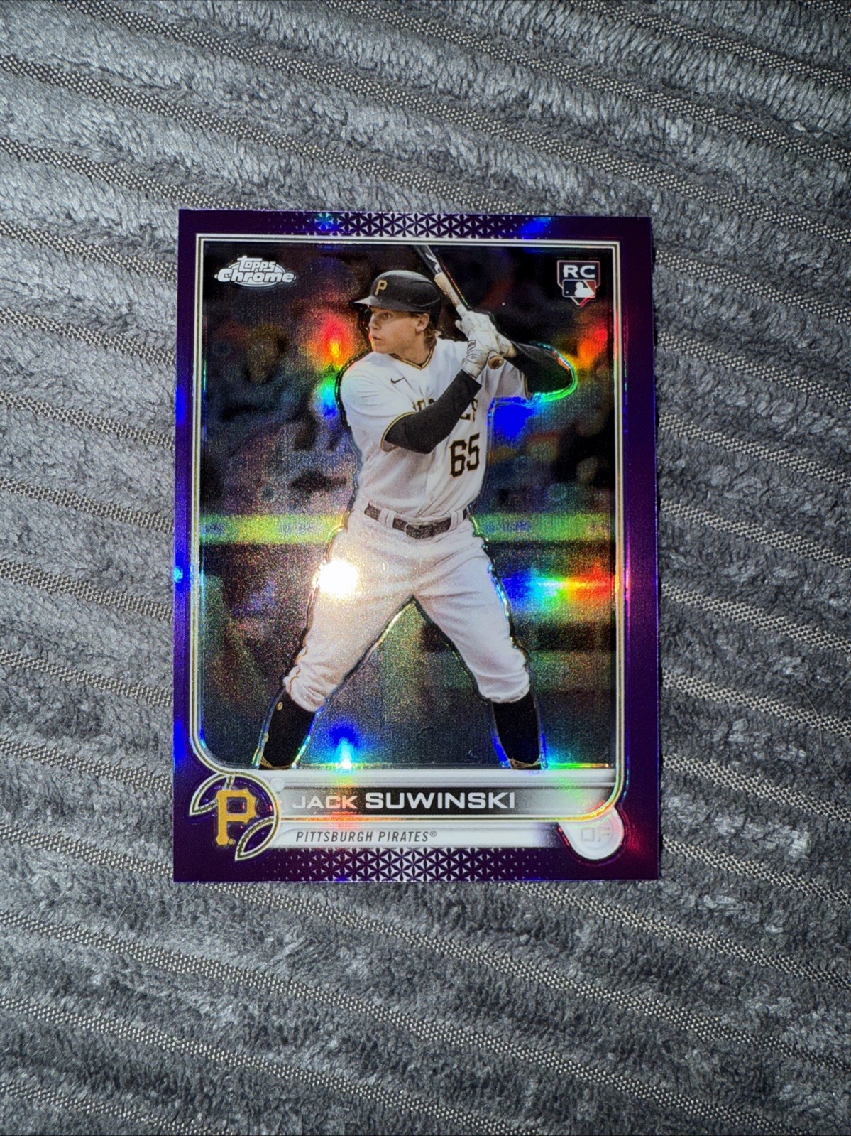 2022 Topps Chrome Update #USC180 Jack Suwinski Purple Refractor Pirates Rookie