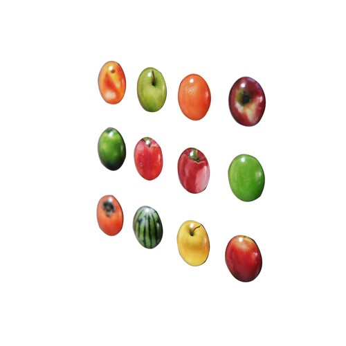 12 Pezzi Adesivi per Frigorifero Campioni Frutta Adesivi per Frigorifero Calamita - Foto 3 di 11