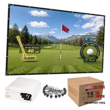 Golf Simulator Impact Screen, Garage Indoor Training Practice Hitting Net