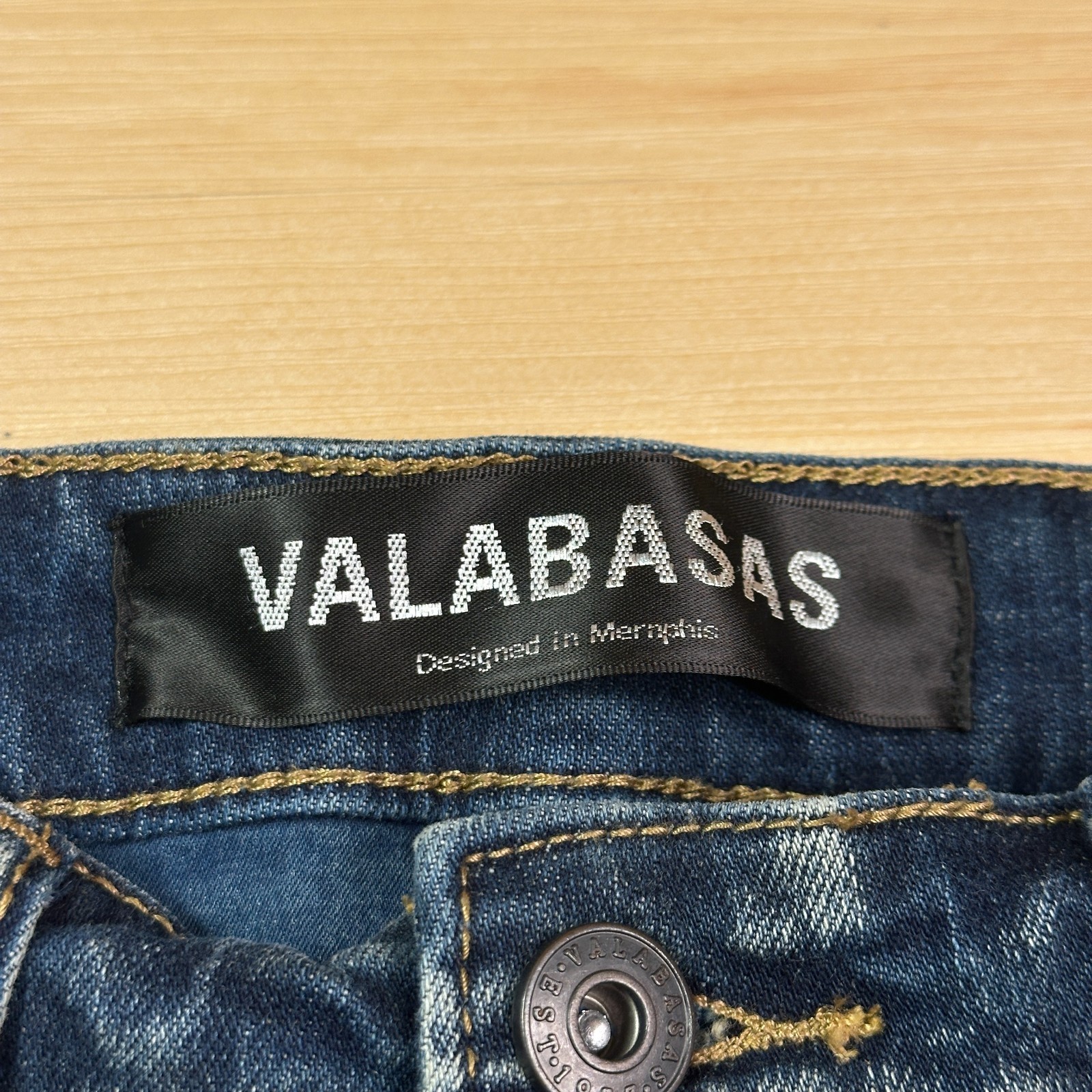VALABASAS Panels Stacked Patchwork Denim Jeans Me… - image 7