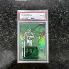 2022 Panini Illusions Garrett Wilson #77 Trophy Collection Emerald Rookie PSA 10