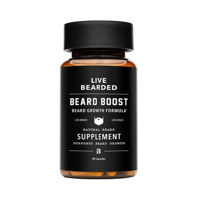 Live Bearded Beard Boost - Beard Growth Vitamins for Men with B... USA FAST SHIP