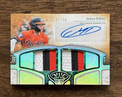 2026 Topps Tier One JACKSON HOLLIDAY Dual Patch Autographed Relics #/10