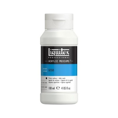 4 oz White Professional Gesso Surface Prep Medium for Canvas Wood Paper