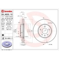 Brembo 2X Bremsscheibe Vorne Ø296 Mm InnenbelüFtet FüR Opel Antara L07 2.0 Cdti