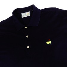 Masters August National Two Ply Mercerized Cotton Blue Golf Polo Shirt Men's XL