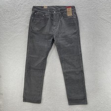 Levi's Pants Men's 36x32 Gray 505 Corduroy Pinwale Regular Fit Straight Preppy
