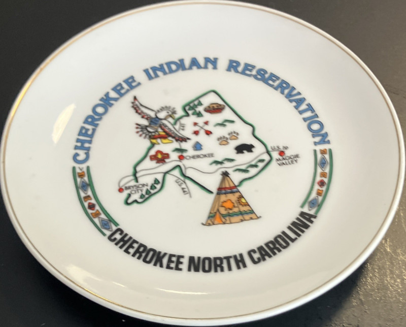 North Carolina Cherokee Indian Reservation Decorative Plate Wall Hanging