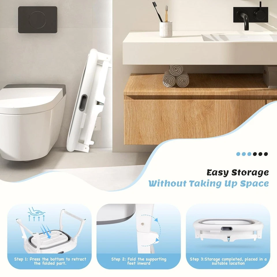 Babybadewanne (0-9 Jahre) Faltbadewanne für Kinder Anti-Rutsch 80x49cm Groß  - Bild 2 von 4