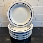 5 Dansk Bistro Christianshavn Rimmed Soup Cereal Bowls Blue White 8 in Portugal