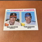 1977 Topps Nolan Ryan Tom Seaver #6 Strikeout Leaders Vintage Baseball Card