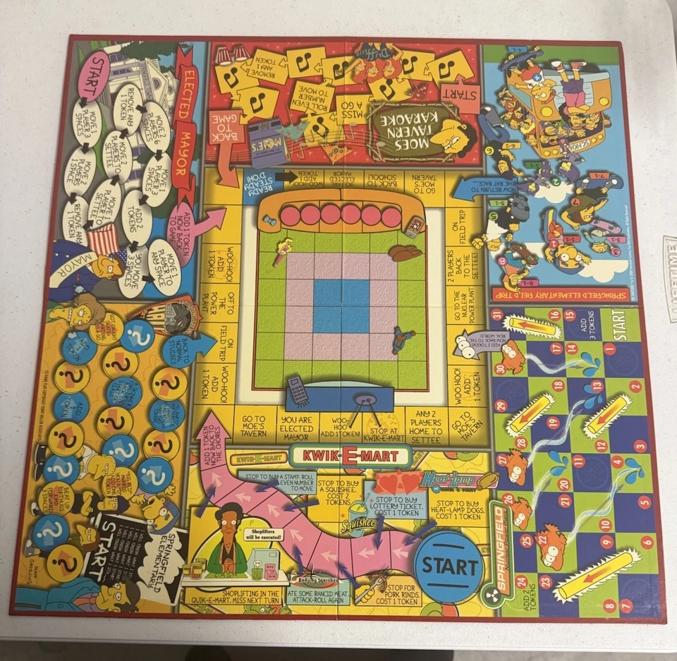 The Simpsons - Vintage Board Game. 2000. Missing Instructions GC. - Image 3 of 4